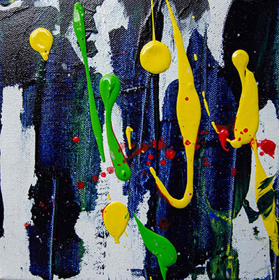 acryl-on-canvas abtract art people